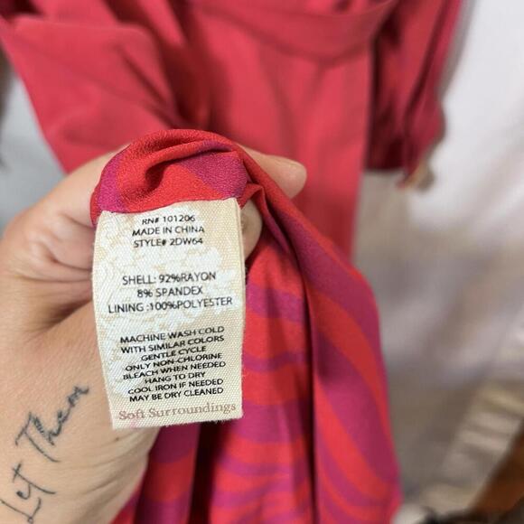 Soft Surroundings Button Down Belted Dress Size Small - Picture 5 of 6